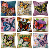 Knüpfset - Schmetterlings‑Kissen Stick‑ & Knüpfset